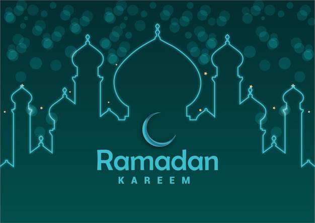 Lovely Islamic style Ramadan Mubarak and Eid Festival banner Free Vector