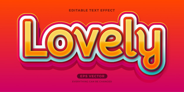 Lovely Kid editable text effect  