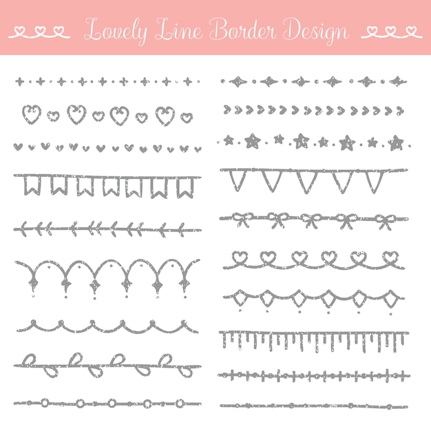 Lovely line border design kit