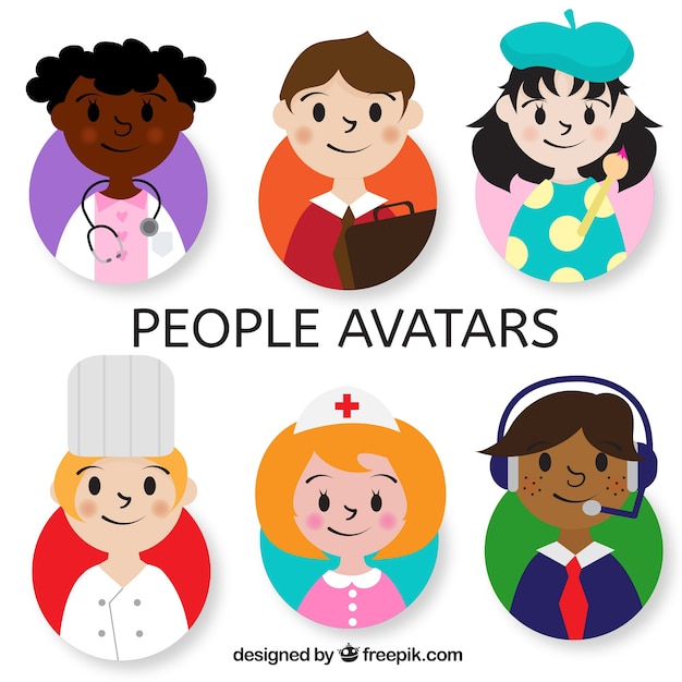 Lovely pack of children avatars