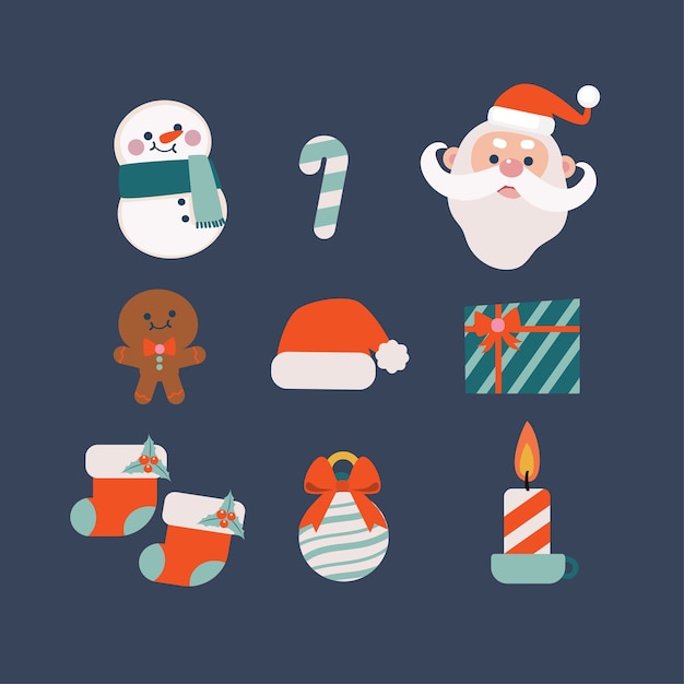 Lovely set of Christmas Greeting elements