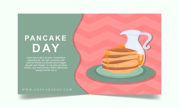 Vector lovely shrove tuesday pancake day horizontal vector banner design