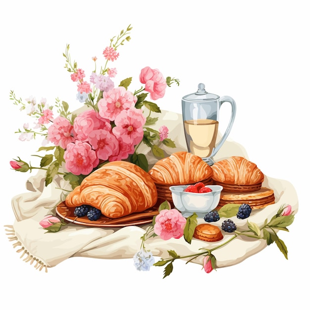 Lovely_Spring_Picnic_Scene_with_Croissant_Flower