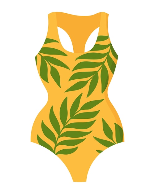 Lovely swimsuit for women. Flat doodle clipart. All objects are repainted.