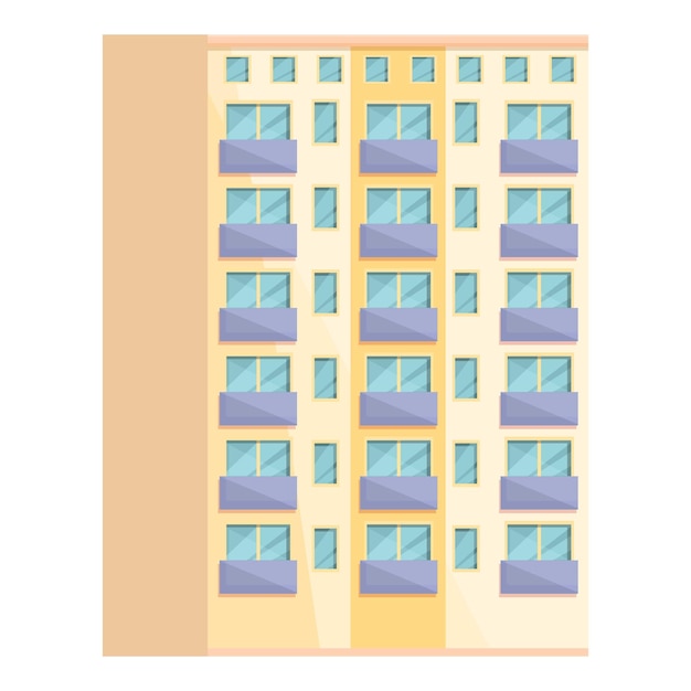 Vector low multistory icon cartoon vector building office residential house