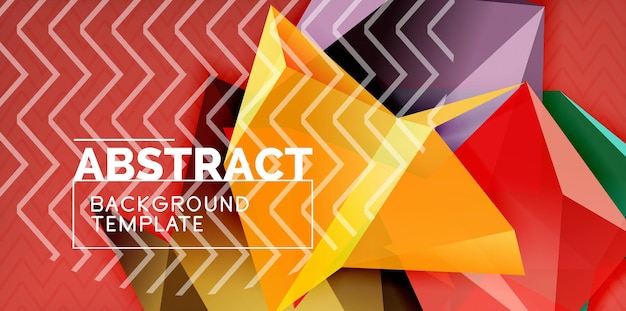 Low poly design 3d triangular shape background mosaic abstract design template