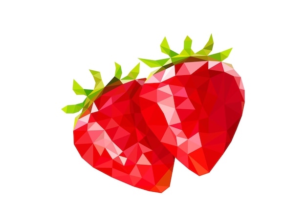 Low poly strawberry