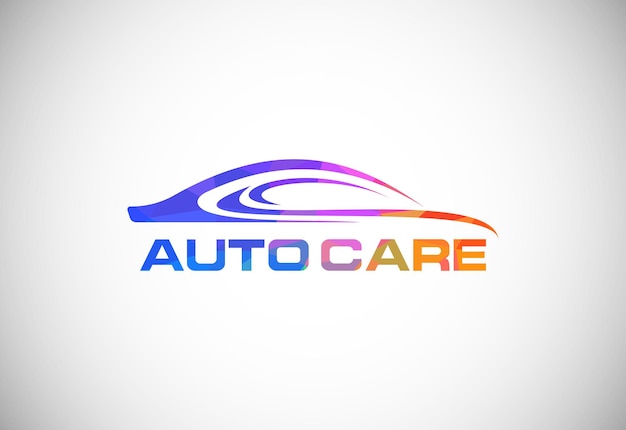 Low poly style logo sign symbol for the automotive company