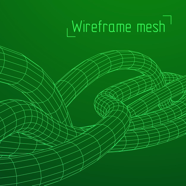 Low poly vein or wire wireframe mesh background scinece and tech vector illustration