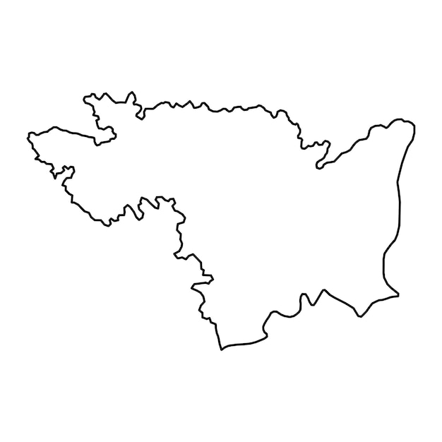 Lower Sava map region of Slovenia Vector illustration