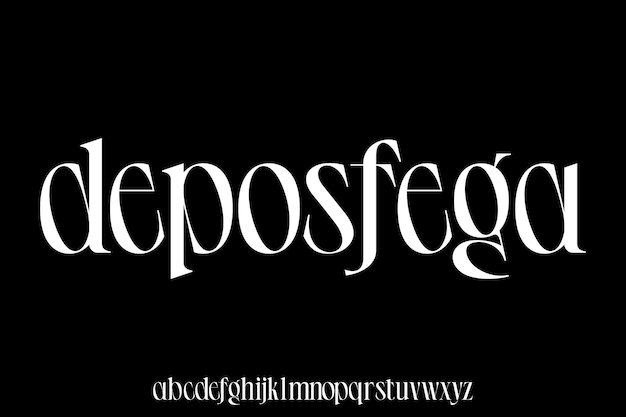 lowercase elegant and luxury alphabet vector set