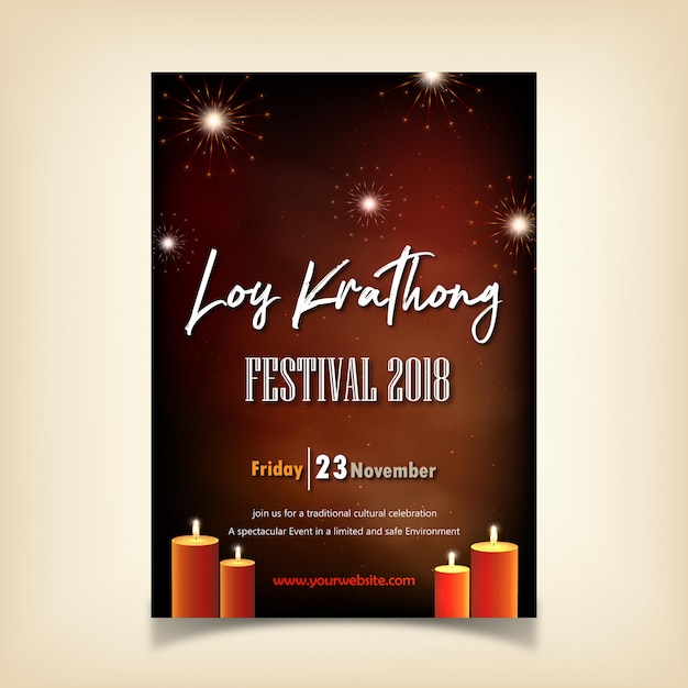 loy krathong festival poster