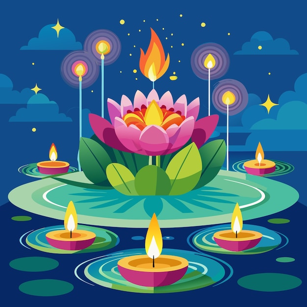 Loy Krathong vector design