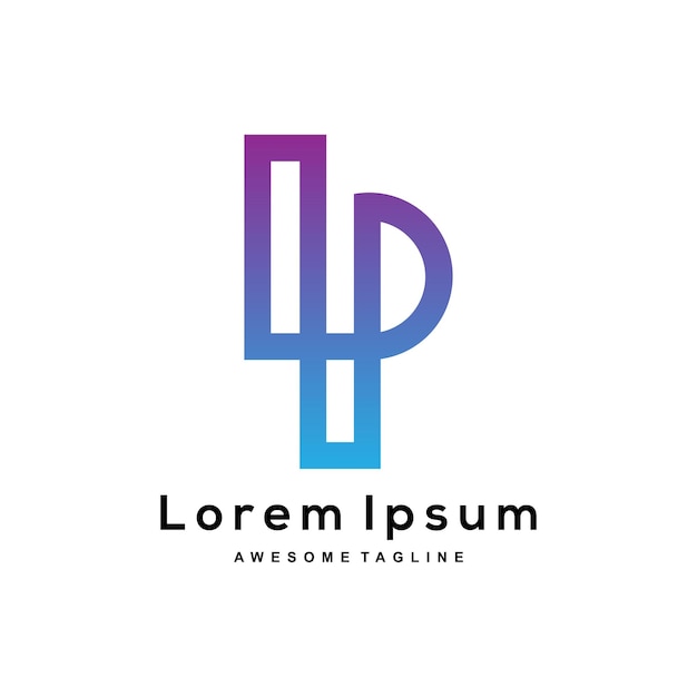 LP letter creative initial logo design