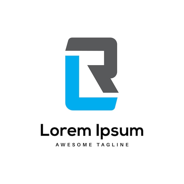 LR Letter Logo Design Icon