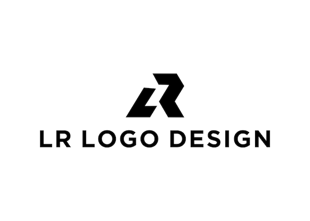 lr logo design vector illustration