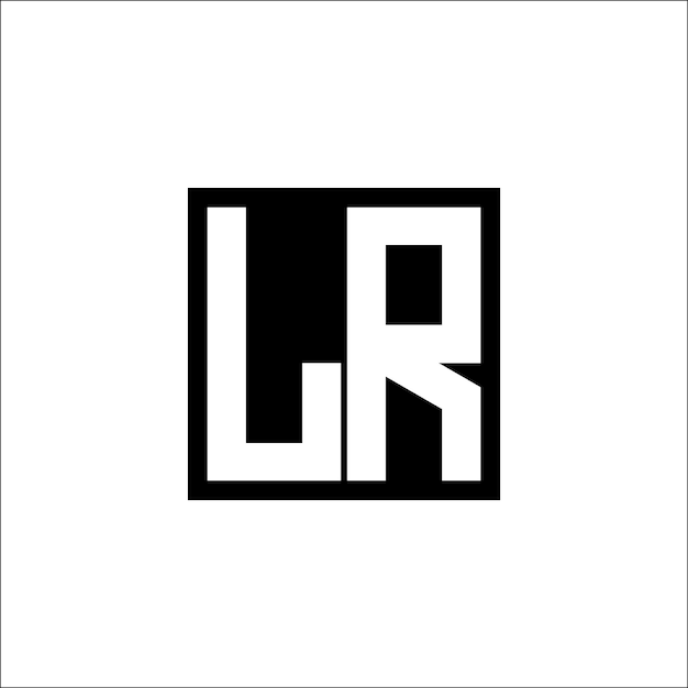 Vector lr modern letter combination logo minimalistic design