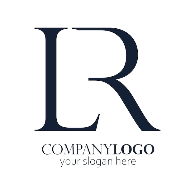 LR monogram logo elegant