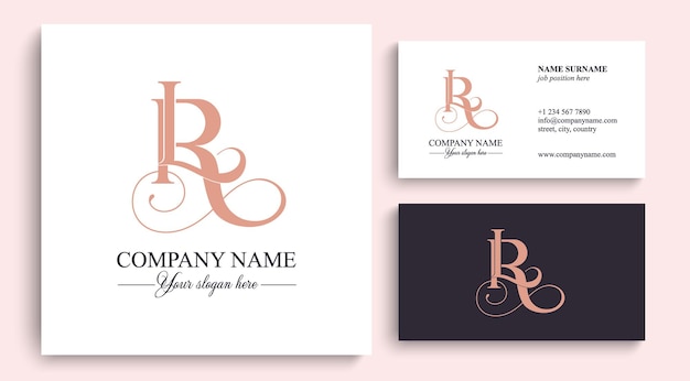 LR RL logo or monogram LR RL Letters of the alphabet Initials Beautiful logo design for company branding Vector illustration