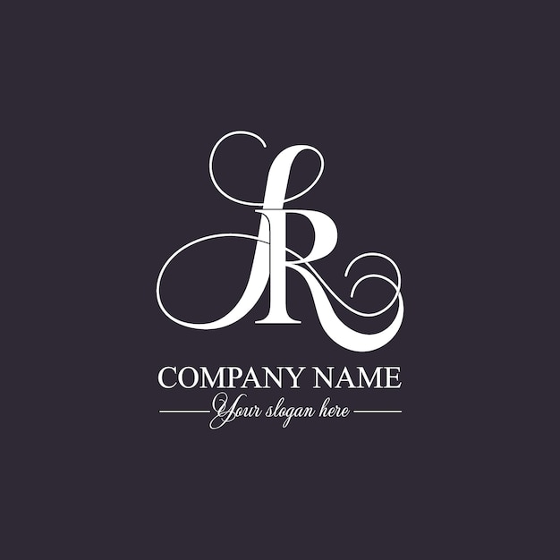 LR RL logo or monogram LR RL Letters of the alphabet Initials Beautiful logo design for company branding For your business Vector illustration