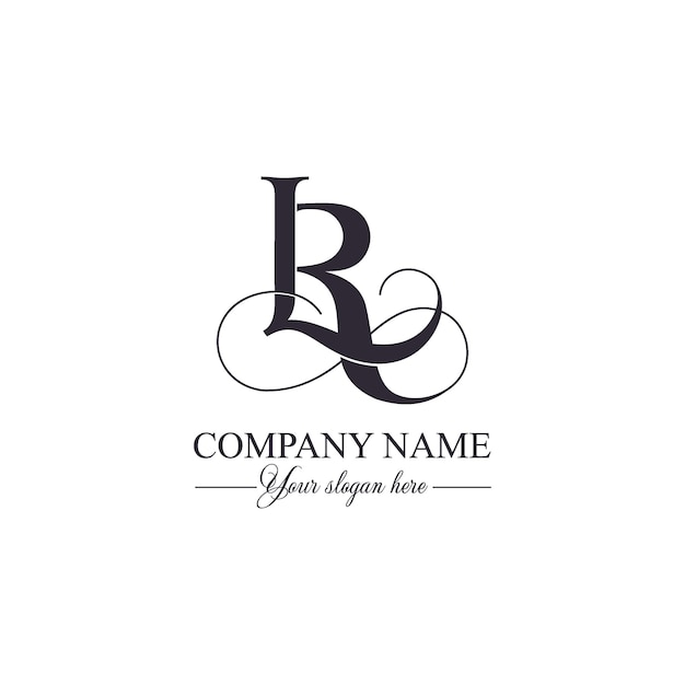 LR RL logo or monogram LR RL Letters of the alphabet Initials Beautiful logo design for company branding For your business Vector illustration