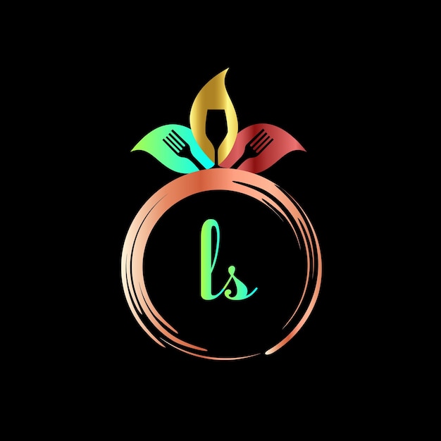 LS Monogram design Abstract Isolated restaurant,  food vector template