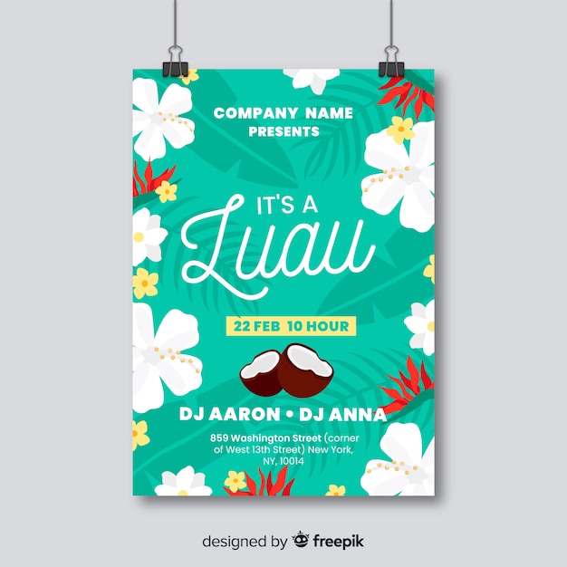 Luau party banner