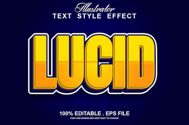 lucid text effect editable