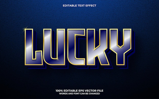 Lucky 3d editable text effect