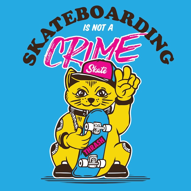 Lucky Cat Skateboarding is Not a Crime