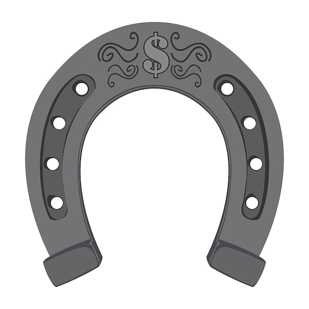 Lucky charm horse horseshoe vector