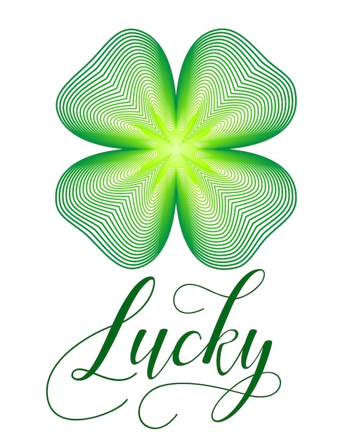 Lucky clover St Patricks Day shamrock vector illustration