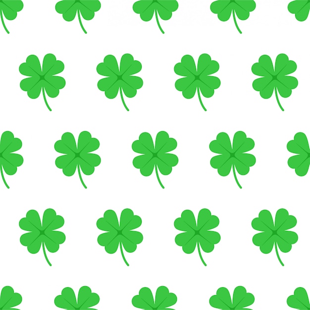 Lucky clover vector abstract pattern