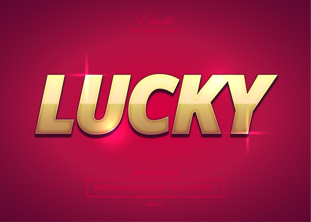 LUCKY VECTOR TEXT STYLE EFFECT