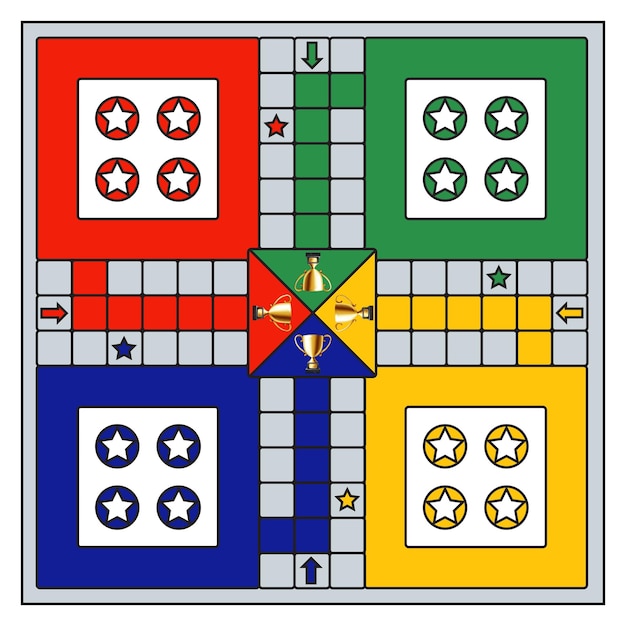 Ludo game board toys for kids ready to print