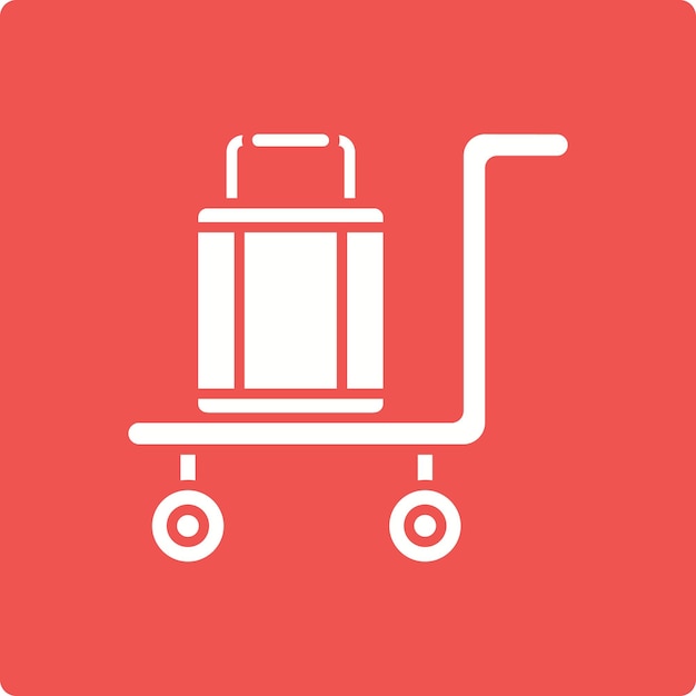 Vector luggage cart icon