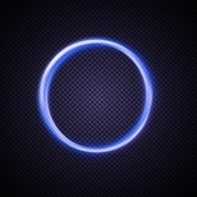 Luminous circular frame with light circle effect. Abstract circular background with luminous ornamen