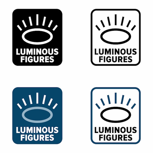 Luminous Figures vector information sign