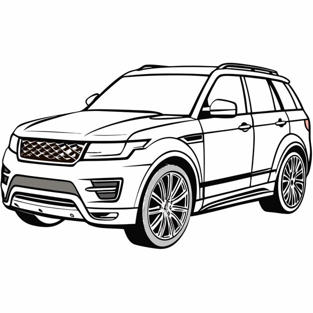 Vector lumma design range rover sport vector illustration line art