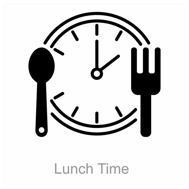 Vector lunch time