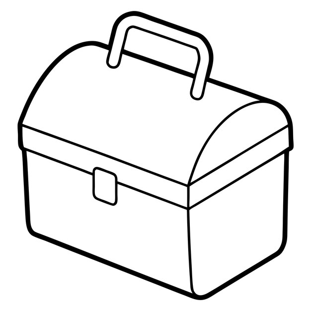 Vector lunchbox coloring page outline coloring book page line art drawing