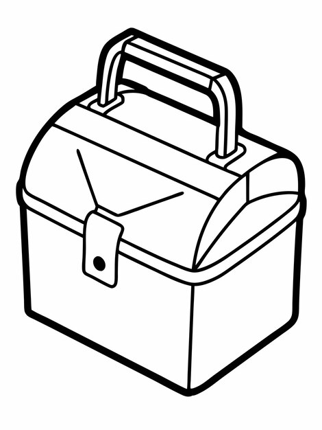 Vector lunchbox colouring book pages with vector design for children