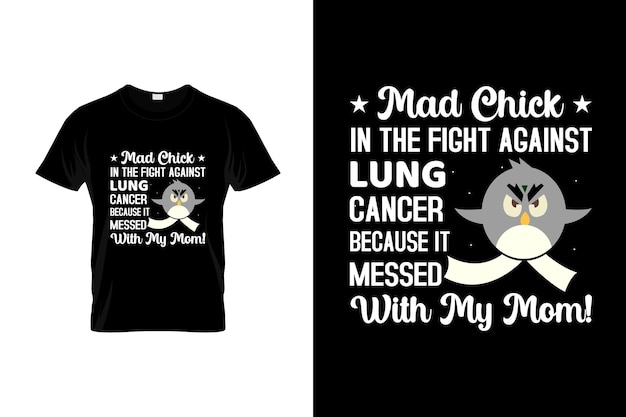 Lung cancer TShirt Design or Lung cancer poster Design Lung cancer Quotes Lung cancer Typogr