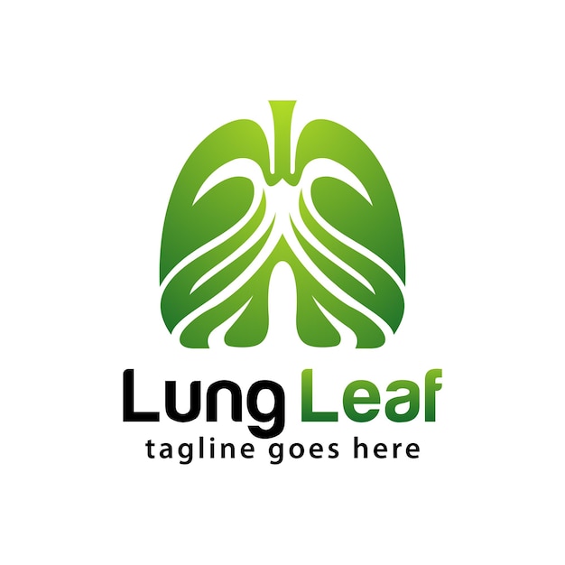 Lung leaf logo design template