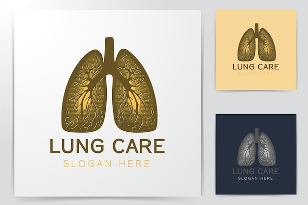 Lung logo Designs Inspiration Isolated on White Background