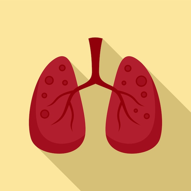 Lungs measles icon Flat illustration of lungs measles vector icon for web design