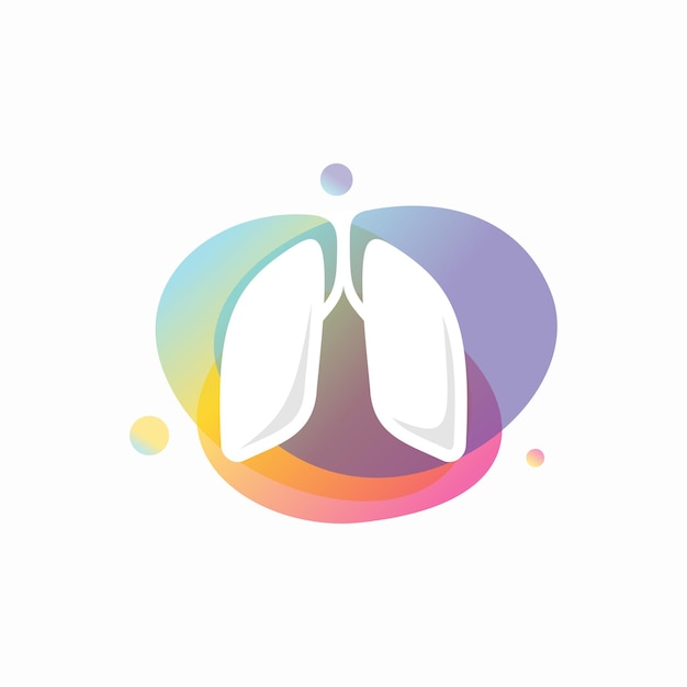 Lungs medical logo template design