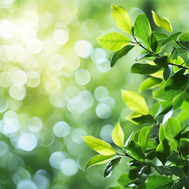 Vector lush sunshine greenery soft bokeh effect shiny blurred blurry growth sunlight wallpaper ecolo