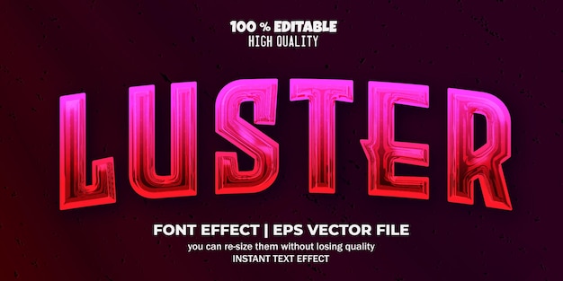 luster editable text effect