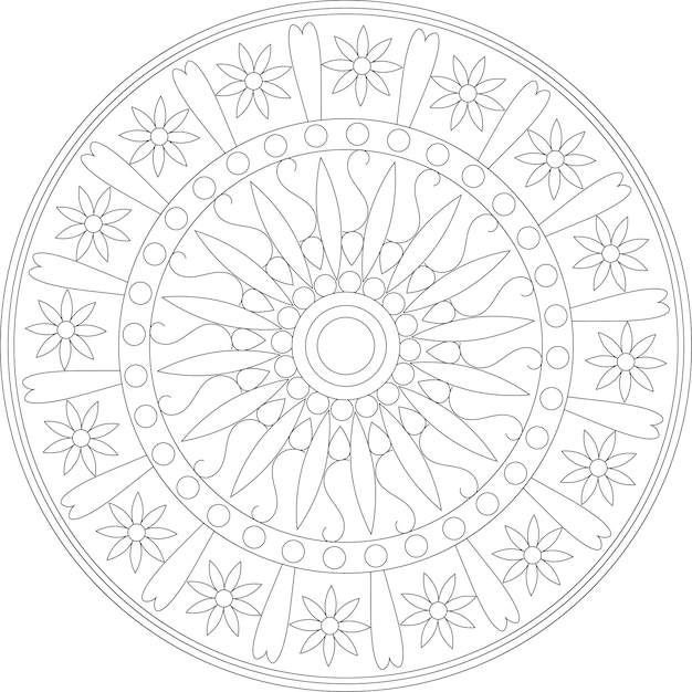 Luxery Mandala Design for Coloring Page